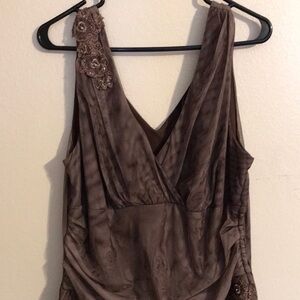 Torrid Brown Ruched Wrap Sundress